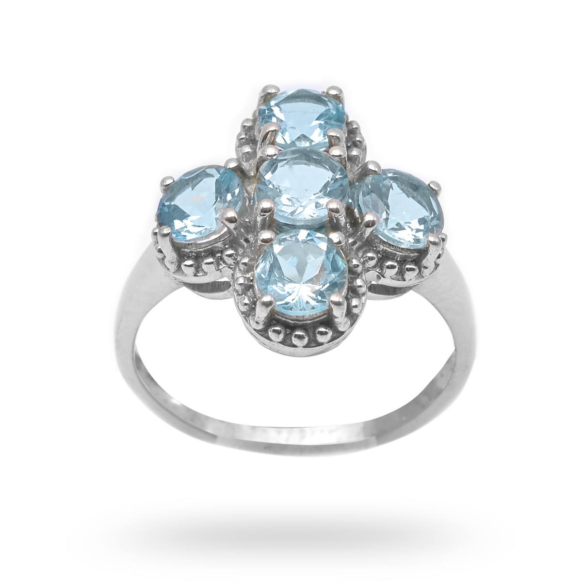 Bague aigue-marine argent Olivia